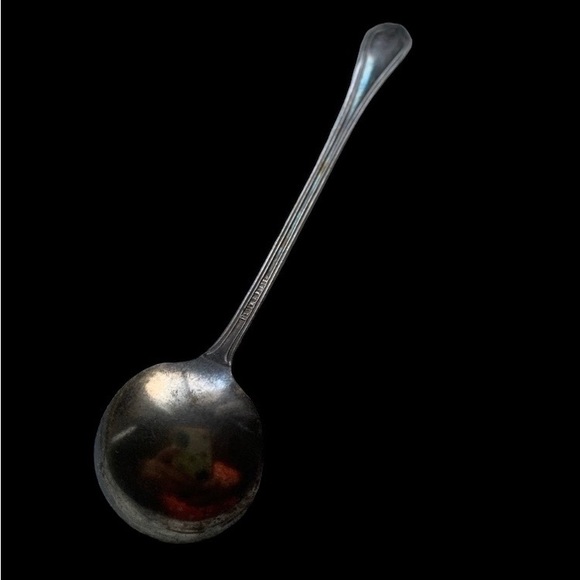 B SILVER PLATED Antique Vintage Sugar Spoon Serving Spoon Silverware - Picture 2 of 7